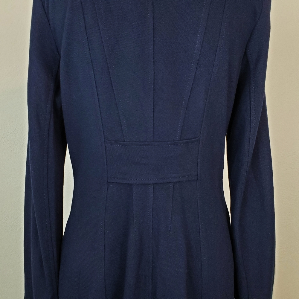 CAbi Lido Jacket Coat Blazer Ponte Knit Long Navy Blue Career Office Academia - Picture 11 of 16